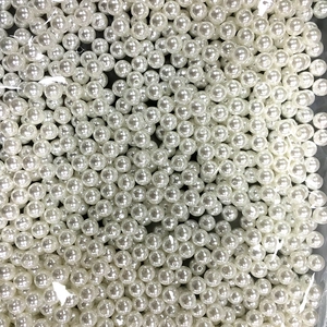 Bulk white ABS faux pearls with pre-drilled holes for DIY jewelry and garment accessories