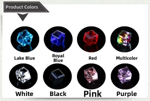 Detail view of 8 colors available for cubic crystal magnetic stud earrings collection