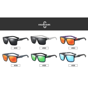 Polarized sport sunglasses collection featuring six various lens colors for outdoor activities