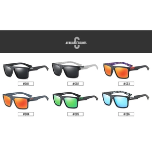 Detailed grid showing six color options for square polarized sports cycling sunglasses
