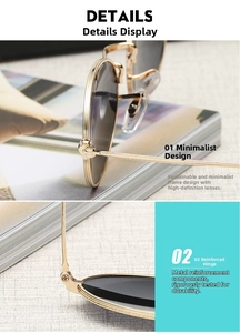 Detail view of gold metal sunglasses frame with non-slip texture and reinforced hinges