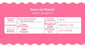 Spécifications du jouet Valise de Maquillage avec 18 accessoires et détails du matériau ABS
