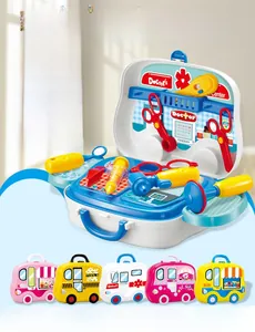 Détails du coffret de docteur pour enfants avec accessoires médicaux dans une mallette