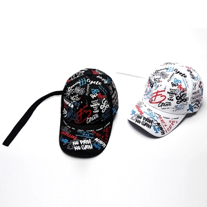 Casquette De Baseball Graffiti Pour Enfants Coton Streetwear Hip Hop Chapeau De Soleil Avec Longue Sangle