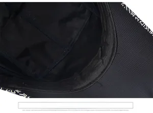 Vue détaillée du bandeau anti-transpirant et du motif géométrique de la casquette de baseball
