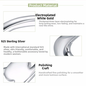 Macro detail of the 925 sterling silver ring featuring a triple-layer platinum plating finish