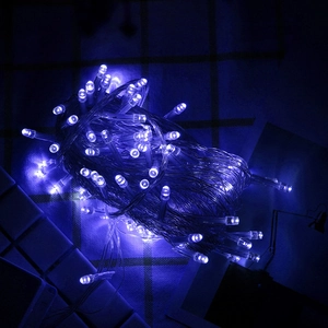 Waterproof blue LED fairy string lights for outdoor Christmas and holiday decoration