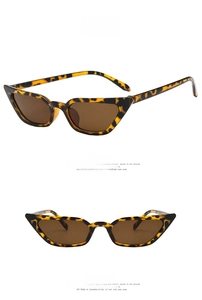 Detailed front and side views of cat eye sunglasses with tortoiseshell frames and brown lenses