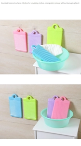 Mini plastic washboard set in four colors for small laundry items like socks and underwear