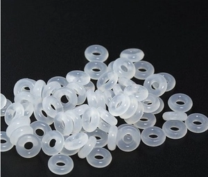 Bulk translucent white silicone O-rings for jewelry beads and polishing tools