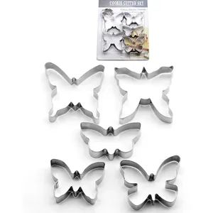 Butterfly Shape Cookie Cutters 430 Stainless Steel DIY Baking Mold Cake Fondant Decorating Novelty Silver