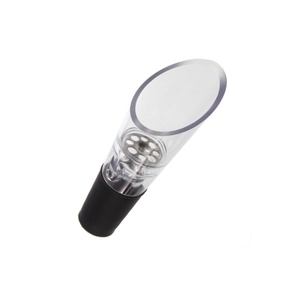Petal-shaped stainless steel wine aerator and pourer with silicone base for rapid breathing