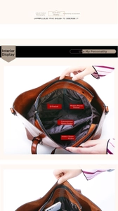 Détail de l'intérieur d'un grand sac cabas montrant les poches et la doublure