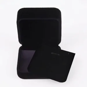 Premium black velvet double-sided cross urn necklace jewelry box and display card set