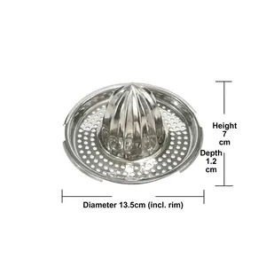 Presse-citron manuel en acier inoxydable avec diamètre de 13,5 cm pour agrumes