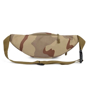 Sac banane tactique camouflage désert en nylon avec bandoulière réglable