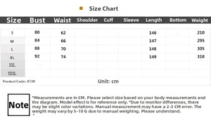 Guide des tailles pour robe de soirée col en V profond avec mesures détaillées S à 3XL