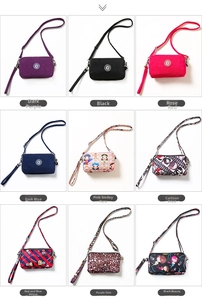 Overzicht van diverse kleuren en patronen van canvas mini crossbody tassen voor mobiel