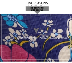 Detail of floral nylon fabric with breathable mesh texture for outdoor sports arm bags