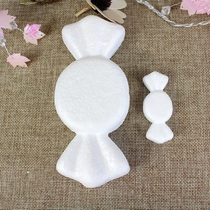 Set of two white candy-shaped styrofoam molds for DIY Christmas and holiday crafts