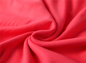 Close-up of red cashmere feel scarf showing soft fabric texture and weave details