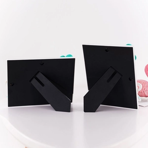 7-inch black photo frame backboard with adjustable support stand for desktop display