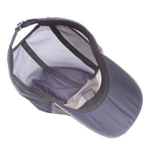 Unisex quick-dry mesh baseball cap with UV protection and adjustable strap in dark grey