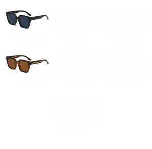 Detailed grid view showcasing seven color variations of trendy square frame sunglasses