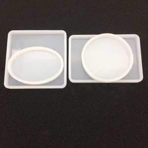 Ensemble de moules en silicone translucide rectangulaires et ronds pour création en résine