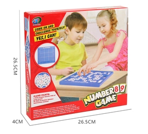 Detailed view of Sudoku board game dimensions showing packaging and product measurements
