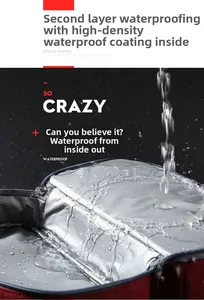 Close-up showing the high-density waterproof silver coating lining with water flow detail