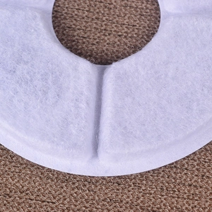Macro detail of high-density fiber cotton pet water fountain replacement filter
