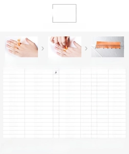 Detailed international ring size chart with measuring guide for US, UK, and EU scales