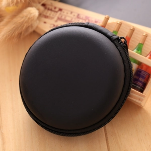 Rundes schwarzes EVA-Hartschalen-Etui mit mattem Finish und sicherem Reißverschluss