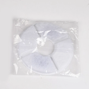 Universal replacement round filter for pet water fountains with four functional sections
