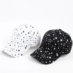 Star Print Cotton Baseball Cap Adjustable Casual Sunshade Outdoor Fashion Snapback Hat For Men Women