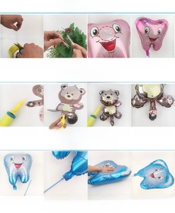 Detailed guide showing balloon inflation, adhesive application and deflation steps
