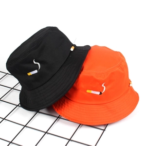 Bucket Hat Cotton Cigarette Embroidery NO CHILL 3D Pendant Streetwear Unisex Fisherman Basin Cap