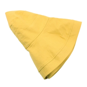 Breathable cotton linen sun hat for women with wide brim and UV protection in yellow