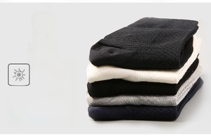 Bamboo fiber socks set showing fabric thickness and soft breathable textures in five colors