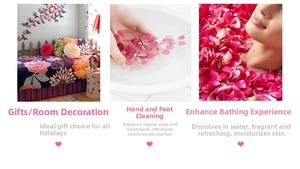 Soap rose petals for decoration and bathing with moisturizing water-soluble property