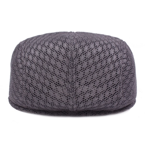 Breathable dark grey mesh ivy cap for men and women with classic curved sun visor