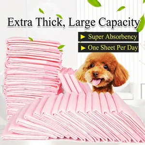 Disposable Pet Training Pads Super Absorbent Thickened Leak-Proof Potty Training Mats For Dogs And Cats Pink