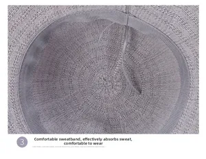 Detail of breathable summer sun hat showing adjustable drawstring and sweatband