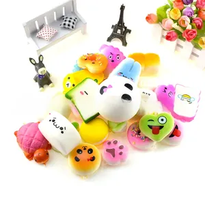 Buntes PU Slow Rising Squishy-Set mit Panda-, Donut- und Cartoon-Tierformen