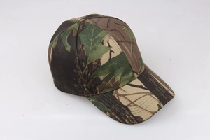 Detail of breathable eyelets and camouflage pattern on the outdoor sun hat