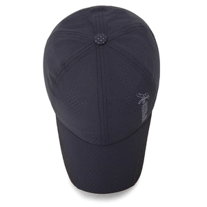 Quick-dry breathable sports baseball cap with laser-cut holes and embroidered logo