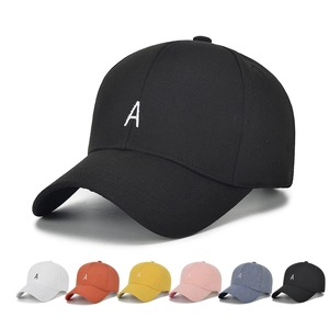 Casquette De Baseball Brodée Lettre A Coton Réglable Boucle Métallique Protection Solaire Chapeau Sport Extérieur Homme Femme