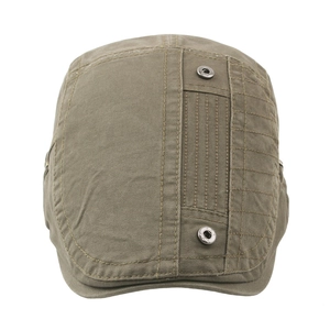 Retro Britse Stijl Puur Katoen Platte Pet Voor Mannen Vrouwen Verstelbare Metalen Gesp Ivy Newsboy Baret Hoed Outdoor Pet