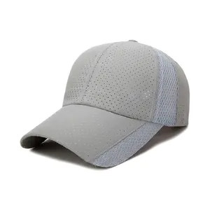 Quick Dry Mesh Baseball Cap Breathable Perforated Sport Hat For Outdoor Hiking Running Sunshade Adjustable Casual